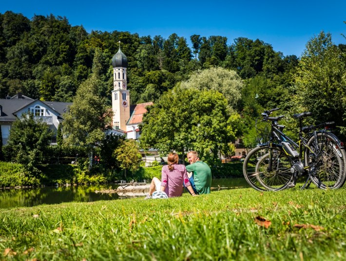 Alte Floßlände mit Blick auf die Stadt, © Unbekannt Alte Floßlände mit Blick auf die Stadt, © Unbekannt