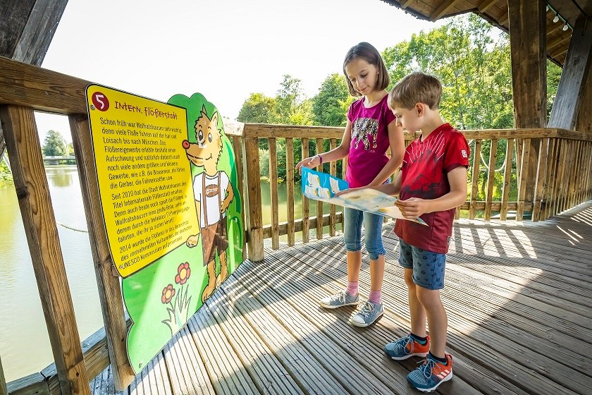 Kinderflößerpfad Wolfratshausen, © Stadt Wolfratshausen Kinderflößerpfad Wolfratshausen, © Stadt Wolfratshausen