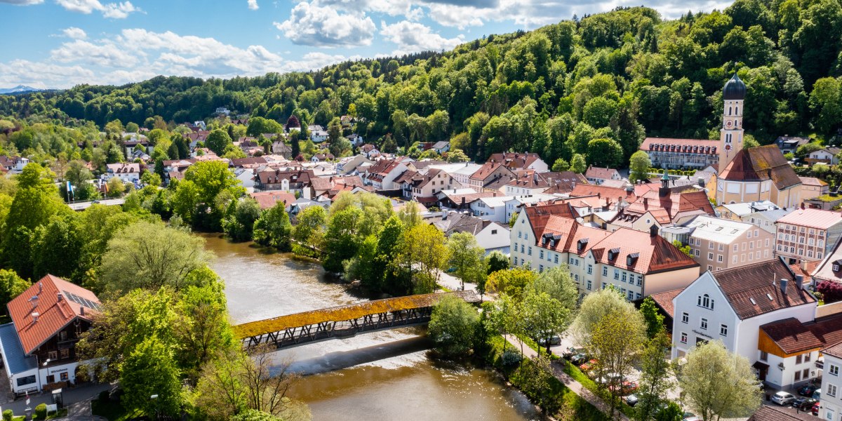 Blick auf Wolfratshausen
