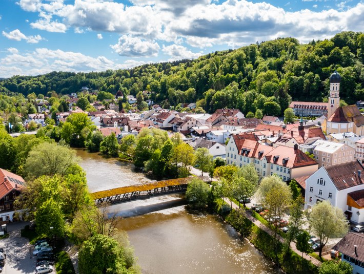 Blick auf Wolfratshausen