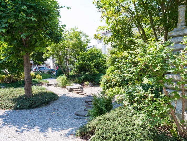 Pflanzen und Bäume im Japanischen Garten, © Stadt Wolfratshausen