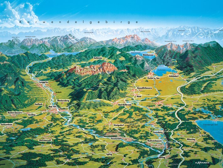 Panoramakarte T&ouml;lzer Land
