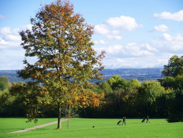 Golfen mit Alpenpanorama